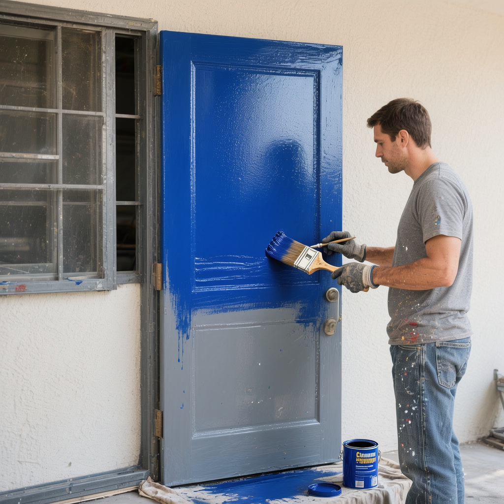 راهنمای گام‌به‌گام رنگ‌آمیزی درب و پنجره فلزی با کیفیت حرفه‌ای