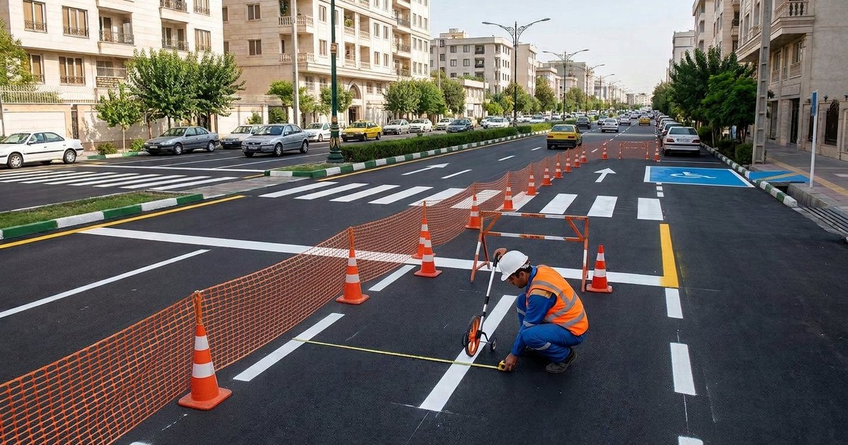 رنگ خط‌کشی خیابان؛ قوانین، استانداردها و ضوابط اجرای معابر در ایران
